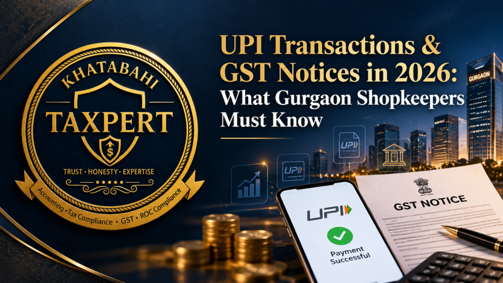 UPI Transactions & GST Notices in 2026: What Gurgaon Shopkeepers Must Know